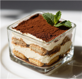 可可粉蛋糕美食摄影图片